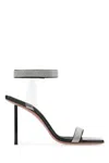 Amina Muaddi Rih 110mm Crystal-embellished Sandals In Silver