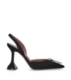 Amina Muaddi Rosie 95mm Crystal-embellished Pumps In Black
