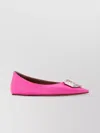 Amina Muaddi Ballerine Camelia In Raso Fucsia  Donna