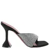 Amina Muaddi Satin Crystals Shiona Slippers