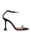 AMINA MUADDI SATIN EMBELLISHED GIGI SANDALS 95