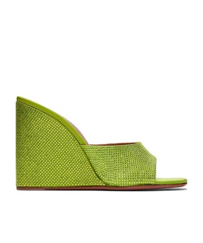 AMINA MUADDI SATIN HEELS