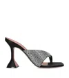 Amina Muaddi Open-toed Square Toed High-heeled Sandals In Multi