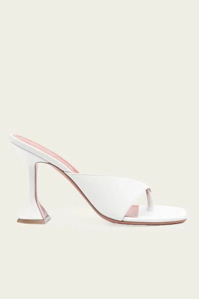 Amina Muaddi Shiona Slipper 95 In Nappa White