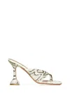 Amina Muaddi 95mm Shiona Snakeskin-effect Sandals