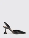 Amina Muaddi Women's Holly Leather Slingback Pumps In Black