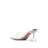 Amina Muaddi Transparent Lupita Glass Slipper 70 Heeled Sandals In Transparent