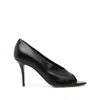 Amina Muaddi Julianne 90 Nappa Leather Sandals In Black