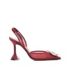 Amina Muaddi Scarpe Con Tacco Begum In Rete Rosso Tiziano  Donna In Red