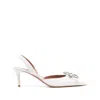 Amina Muaddi White Rosie Sling 60 Heels In White