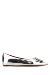 Amina Muaddi 5mm Camelia Mirror Leather Ballerinas