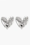 Amina Muaddi Silver-effect Heart-shaped Heartbreaker Earrings