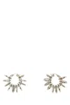 Amina Muaddi Silver Metal Multi Ring Earrings In Silver