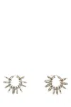 Amina Muaddi Silver Metal Multi Ring Earrings In Gold