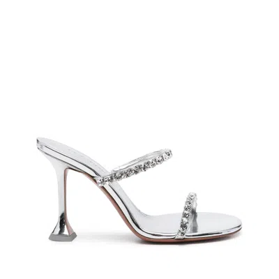 AMINA MUADDI SILVER MULES