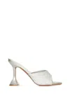 Amina Muaddi Lupita Crystal 95 Silver Satin In Neutral
