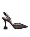 Amina Muaddi Slingback High-heeled Sandals In Black