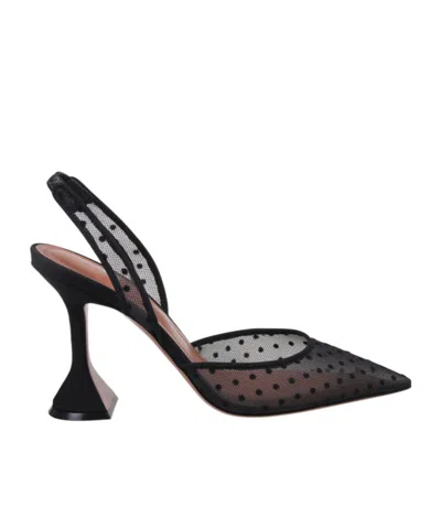 Amina Muaddi Slingback High-heeled Sandals In Black