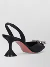 Amina Muaddi Leather Slingback Pumps Featuring Sculptural Heel In Multi