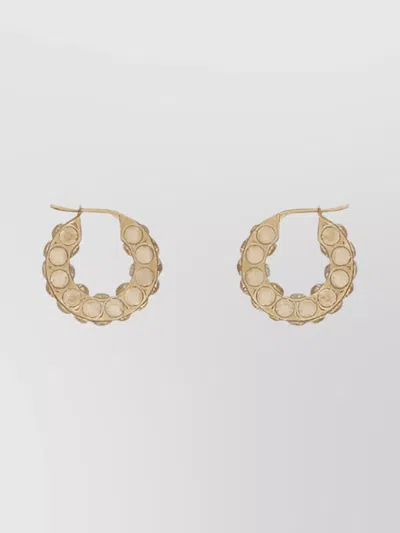 Amina Muaddi Small Circular Hoop Earrings In Gold