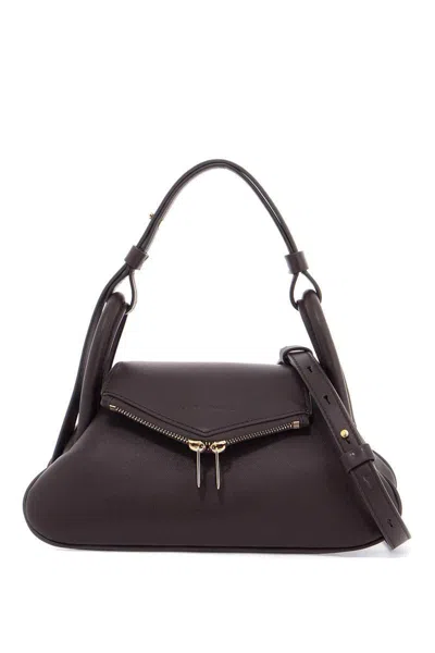 Amina Muaddi Small Gemini Shoulder Bag In Brown