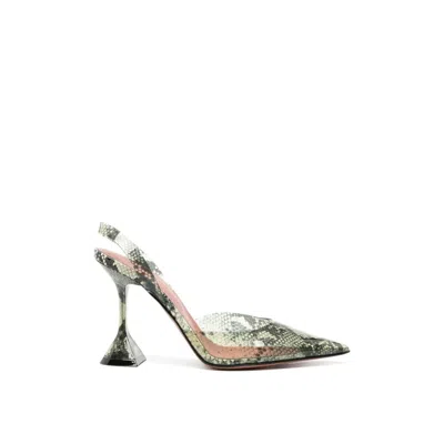 AMINA MUADDI AMINA MUADDI SNAKESKIN-EFFECT 95MM PUMPS WITH SCULPTED HEEL