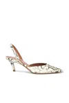 Amina Muaddi Sofia Snake-effect Leather Slingback Pumps In Animal Print