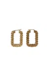 Amina Muaddi Gemstone Embedded Rectangular Hoop Earrings In Yellow