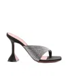 Amina Muaddi Open-toed Square Toed High-heeled Sandals In Multi