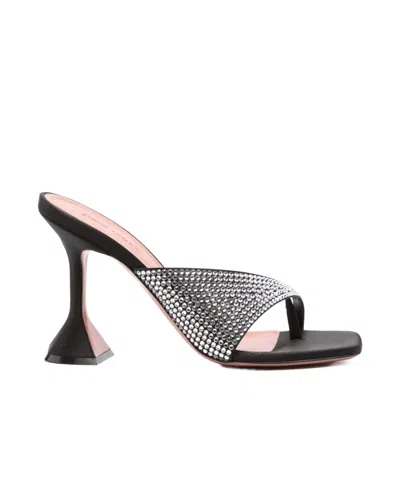 Amina Muaddi Open-toed Square Toed High-heeled Sandals In Multi