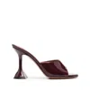 Amina Muaddi Brown Lupita Slipper Heeled Sandals In Black
