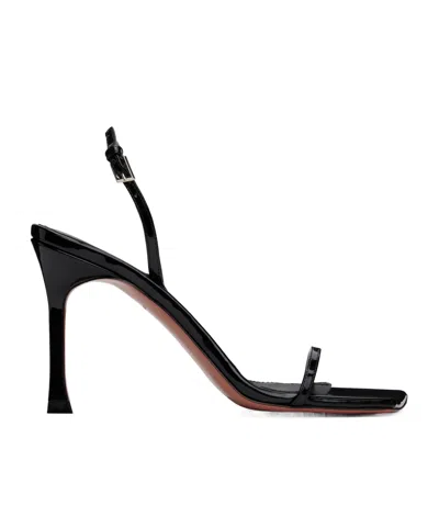 Amina Muaddi Black Maya Slingback Heeled Sandals