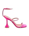 Amina Muaddi Gilda Heel Sandals In Pink