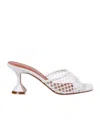 AMINA MUADDI SQUARE-HEADED HIGH-HEELED SANDALS