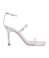 Amina Muaddi Maya Leather Sandals In White