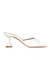 Amina Muaddi Lupita Slipper 70 Nappa Leather Sandals In White