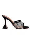 Amina Muaddi Lupita Crystal Mesh High-heeled Sandals In Black