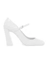Amina Muaddi Mary Jane Charlotte - Classic In White