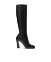 Amina Muaddi High-heeled Boots With Square Head In Black