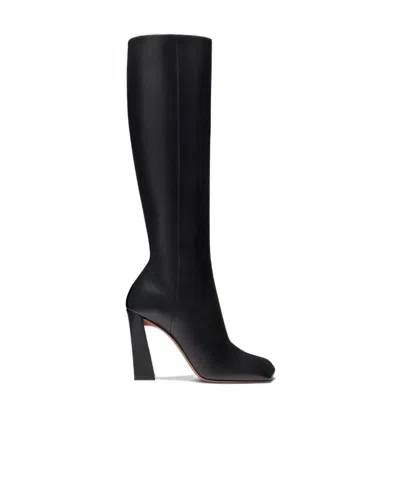 AMINA MUADDI SQUARE-TOED BOOTS