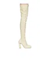 AMINA MUADDI SQUARE-TOED HIGH BOOTS