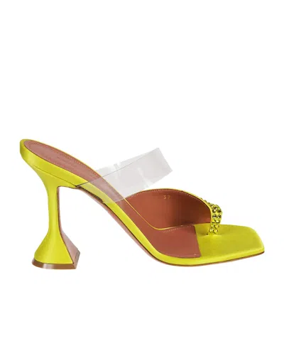 Amina Muaddi Square-headed High-heeled Sandals In Multi