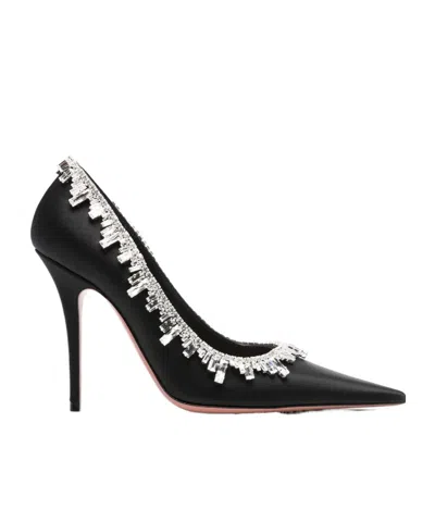 Amina Muaddi Stiletto Heels In Black