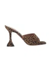 Amina Muaddi Stiletto High-heeled Sandals In Animal Print
