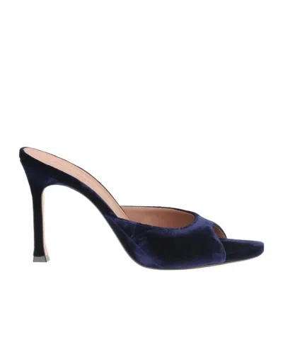 Amina Muaddi Stiletto-heeled Sandals In Blue