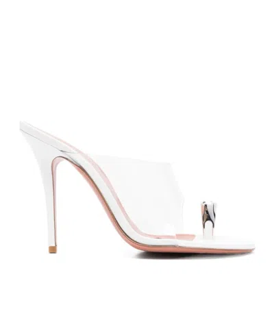 Amina Muaddi Stiletto-heeled Sandals In White