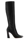 Amina Muaddi High-heeled Boots With Square Head In Bla