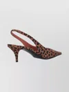 Amina Muaddi Stylish Animal Print Kitten Heel Pumps In Animal Print
