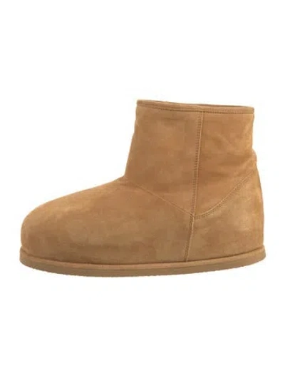 Pre-owned Amina Muaddi Suede Boots In Brown