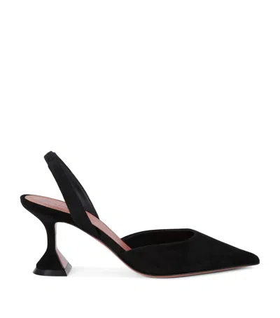 AMINA MUADDI SUEDE HOLLI SLINGBACK PUMPS 70
